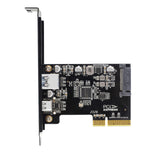 Simplecom EC312v2 PCIe x4 to 2-Port USB 3.2 Gen II 10Gbps USB-C and USB-A Expansion Card - Side View