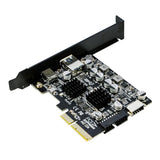 Simplecom EC315 PCIe x4 to 4-Port USB 3.2 Gen II 10Gbps Type-C and Type-A with Front Panel USB 3.0 and USB-C Key-A Expansion Card - Side View