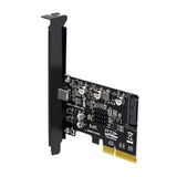 Simplecom EC318v2 PCI-e x4 to USB 3.2 Gen2x2 20Gbps USB-C Expansion Card - Front View