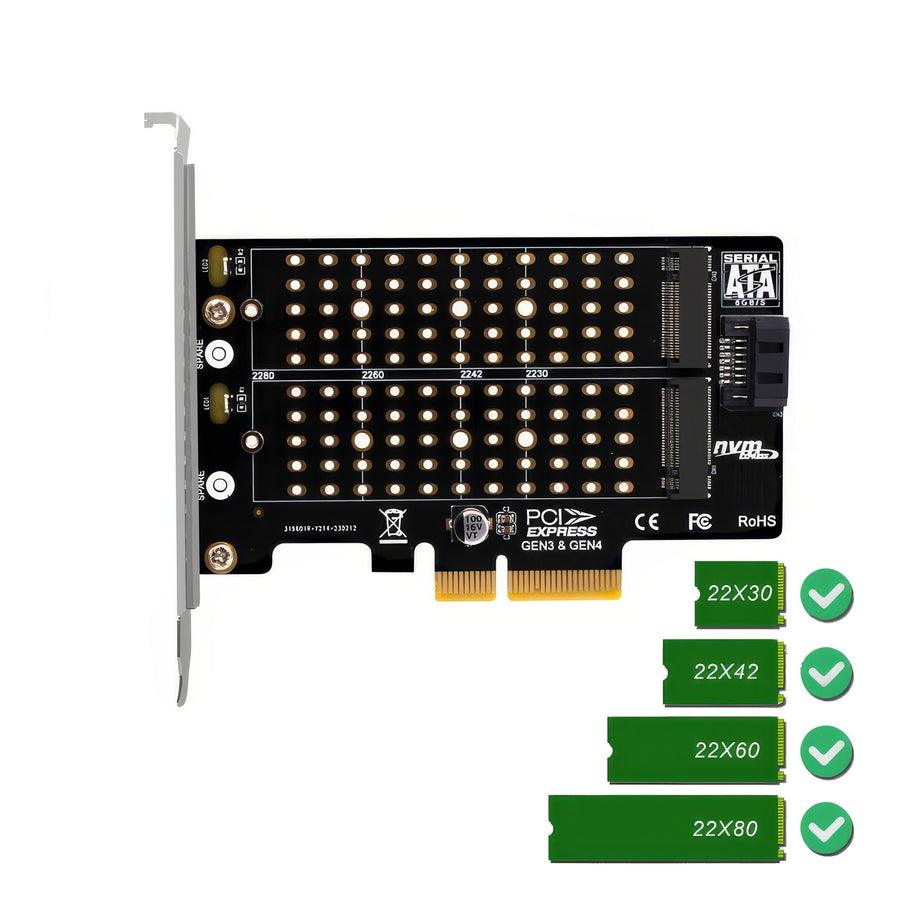 Simplecom EC412v2 NVMe and SATA M.2 SSD to PCIe x4 Expansion Card