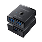 Simplecom KM125 Bi-Directional 2-Way USB 3.0 Switch 1 In 2 Out (2 In 1 Out) 5Gbps
