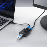 Simplecom KM125 Bi-Directional 2-Way USB 3.0 Switch 1 In 2 Out (2 In 1 Out) 5Gbps - 45-Degree Angle