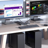 Simplecom KM430 Dual HDMI Monitor KVM Switch for 2 Computers with 4-Port USB Hub 4K@60Hz Keyboard Hotkey - 45-Degree Angle