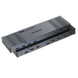 Simplecom KM490 HDMI and DisplayPort Dual Monitor KVM Switch for 2 Computers with 4-Port USB 3.0 Hub 5Gbps 8K@60Hz - Top-Down View