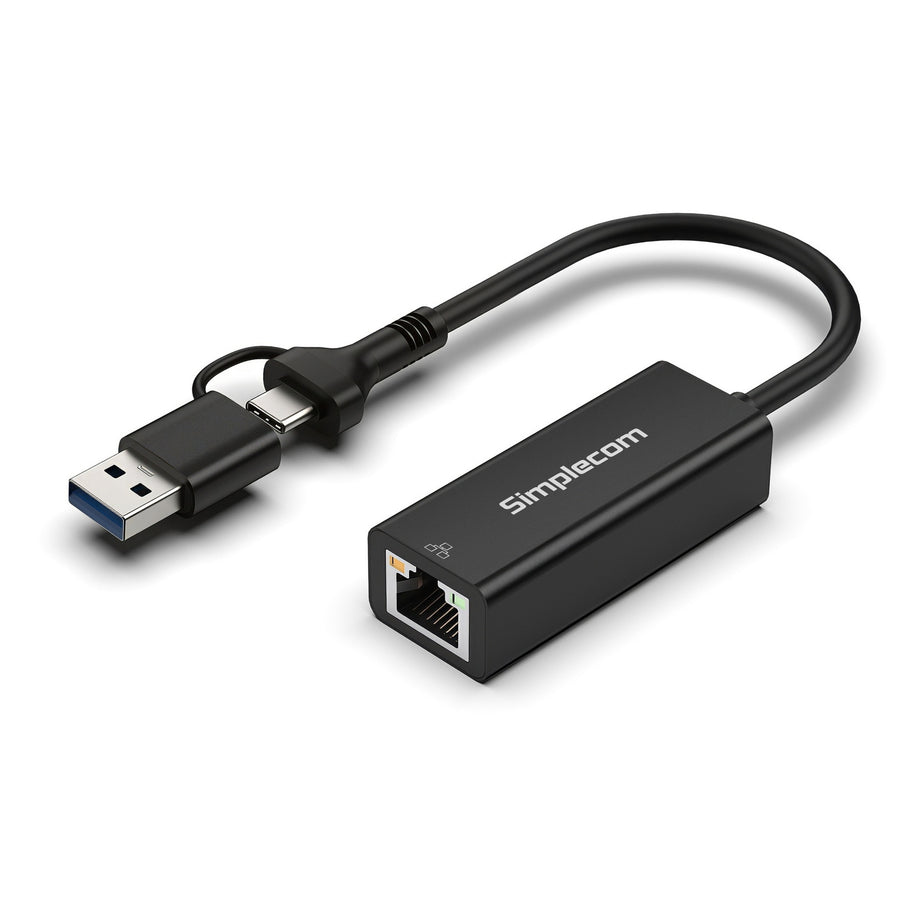 Simplecom NU315C SuperSpeed USB-C and USB-A to Gigabit Ethernet Adapter