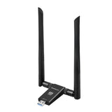 Simplecom NW811v3 AX5400 Tri-Band WiFi 6E USB Adapter with 2x 5dBi High Gain Antennas - Top-Down View