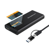 Smart LED USB-C Enclosure for NVMe/SATA M.2 SSDs - 10Gbps Transfer Speed