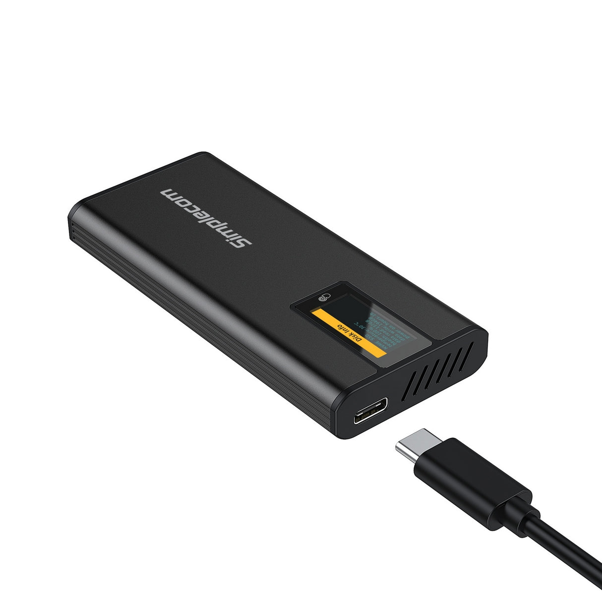 Smart LED USB-C Enclosure for NVMe/SATA M.2 SSDs - 10Gbps Transfer Speed