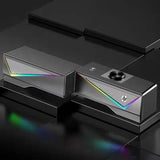 HP DHE-6005 Wired RGB Gaming Surround Soundbar Stereo Speaker - Front View