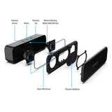 Simplecom UM228 Portable USB Stereo Soundbar Speaker Plug and Play with Volume Control for PC Laptop - 45-Degree Angle