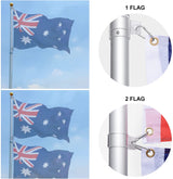 Rustproof Aluminum Flag Pole with 7.2m, Heavy-Duty Telescoping Pole for Outdoors, Gardens, Roof Walls, Durable Pole Set - Side View