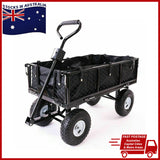 Garden Dump Rolling Mesh Cart with Heavy Duty Steel Frame,10 Inch Pneumatic Tires Maximum Load Capacity of 300 Kg (Black) - Extra Image