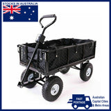 Garden Dump Rolling Mesh Cart with Heavy Duty Steel Frame,10 Inch Pneumatic Tires Maximum Load Capacity of 300 Kg (Black) - Extra Image