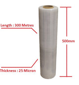 Moofer Premium Pallet Stretch Wrap 500mm x 300m x 25um Clear (4 Packs) - Front View