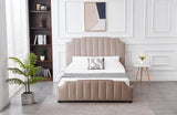 Santosa Champagne Velvet Bed - King