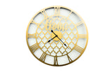 Quatrefoil 80cm Wall Clock -Gold