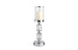 Abode Crystal Candle Holder – Silver - Medium