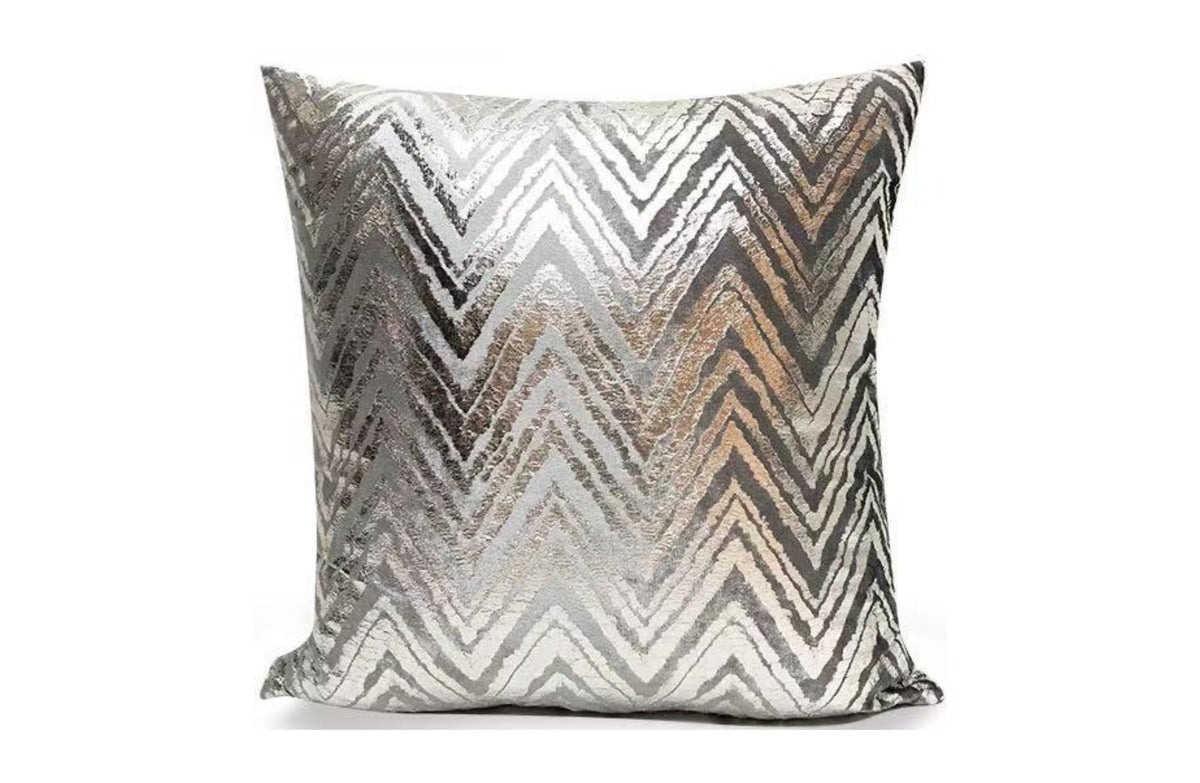 Silver Zig Zag Designer Cushion