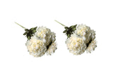 Artificial Bloomed Peony Bunch ??Set of 2 Bunches ??45cm with 5 Flowers Each - White