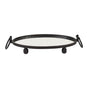 Eliza Mirror Tray with Handles - Oval - Black