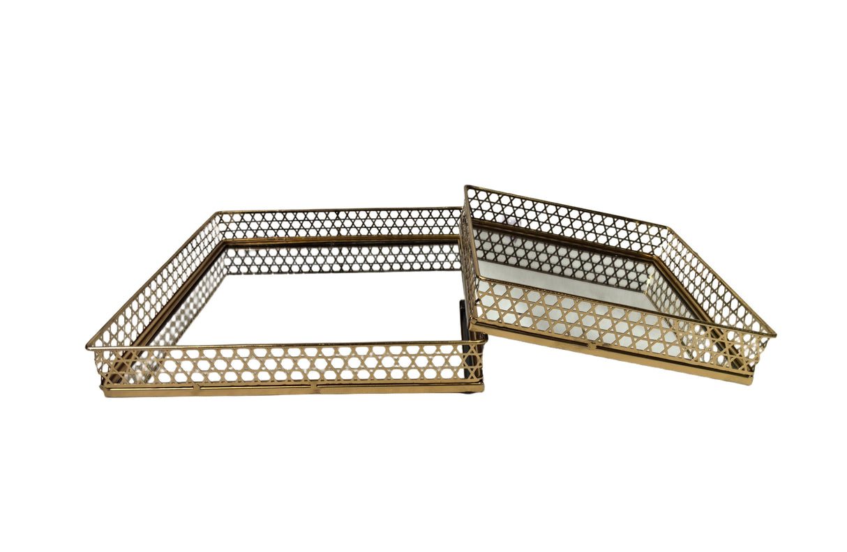 Nina Tray - Rectangle - Large - Gold