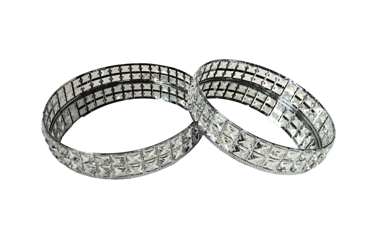 Katie Tray - Round - Set of 2 - Silver