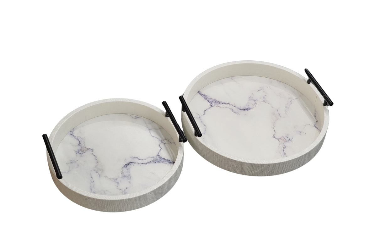 Maison Round Tray - Set of 2 - White