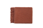 Levi orange throw rug blanket, soft fabric, 130cm x 170cm