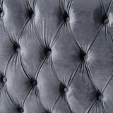 Madeline Range - Dark Grey Velvet 3+2+1 - Silver Trims - Side View