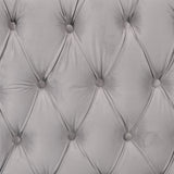 Madeline Range - Light Grey Velvet - Silver Trims
