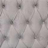 Madeline Range - Light Grey Velvet - Silver Trims - Side View