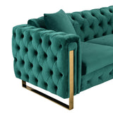 Madeline Range - Green Velvet - Gold Trims - Front View