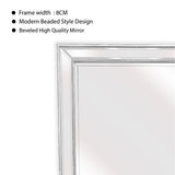 White Beaded Framed Mirror - X Large 190cm x 100cm - Side View