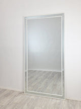 White Beaded Framed Mirror - X Large 190cm x 100cm - Rear View
