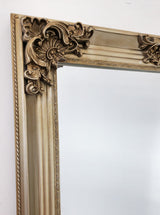Deluxe French Provincial Ornate Mirror - Champagne - 90cm x 170cm - Side View
