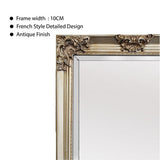 Deluxe French Provincial Ornate Mirror - Champagne - X large 210cm x 110cm - Side View