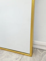 Gold Metal Arch Mirror  - Small 80cm x 100cm - Top-Down View