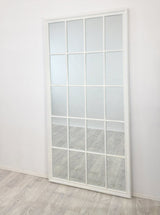 Window Style Mirror - White Rectangle 100cm x 200cm - Side View