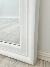 Window Style Mirror - White Rectangle 100cm x 200cm - Top-Down View