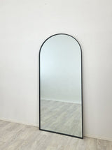 Metal Arch Mirror 80cm x 170cm - Black - Side View