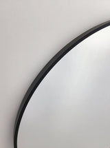 Metal Arch Mirror 80cm x 170cm - Black - Top-Down View