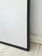 Metal Arch Mirror 80cm x 170cm - Black - 45-Degree Angle
