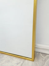 Metal Arch Mirror 80cm x 170cm - Gold - Top-Down View