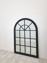 Window Style Mirror - Black Arch 100 CM x 150 CM - Side View