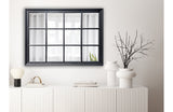 Window Style Mirror - Black Rectangle 95cm x 130cm