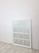 Window Style Mirror - White Rectangle 95cm x 130cm - Side View