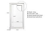 Silver Beaded Framed Mirror - X Large 190cm x 100cm