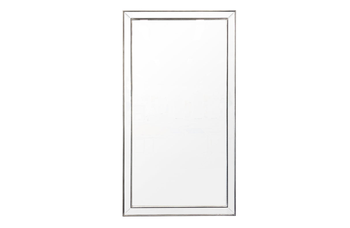 Silver Beaded Framed Mirror - X Large 190cm x 100cm