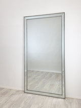 Silver Beaded Framed Mirror - X Large 190cm x 100cm - Side View