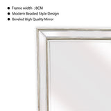 Silver Beaded Framed Mirror - X Large 190cm x 100cm - Top-Down View